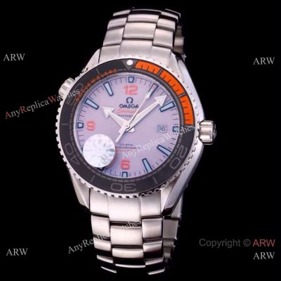 Swiss Copy Omega Seamaster Planet Ocean 43.5mm Watches in 8500 Black Orange Bezel